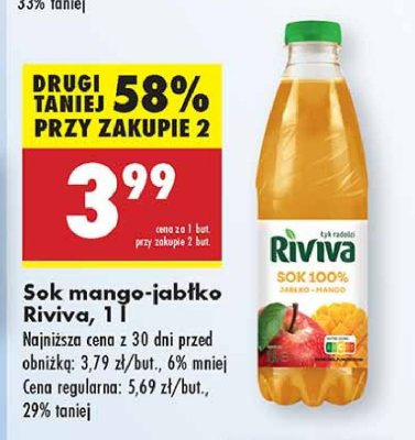 Sok jabłko-mango Riviva promocja
