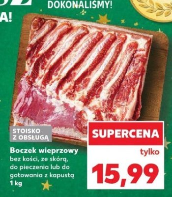 Boczek wieprzowy STOISKO bez kości, ze skórą, do pieczenia lub do gotowania z kapustą 1 kg promocja w Kaufland