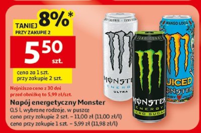 Napój energetyczny 0,5 l promocja w Auchan