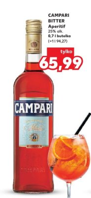 Aperitif CAMPARI BITTER promocja w Kaufland