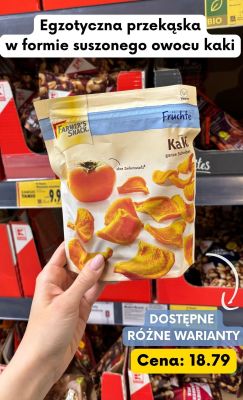 Chipsy suszone owoce kaki promocja w Kaufland