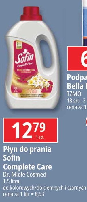 Płyn do prania ciemnych i czarnych tkanin SOFIN COMPLETE CARE promocja