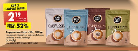 Cappuccino z magnezem Cafe d'or promocje