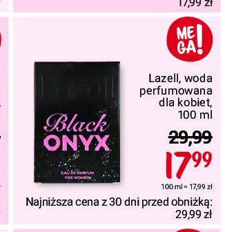 Woda perfumowana Lazell black onyx promocja