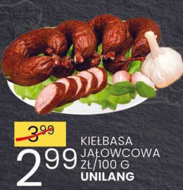 Kiełbasa jalowcowa Unilang promocja w Wafelek
