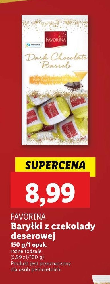 Baryłki z alkoholem Favorina promocja