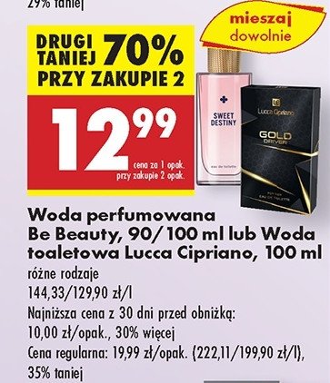 Woda toaletowa LUCCA CIPRIANO GOLD promocja w Biedronka
