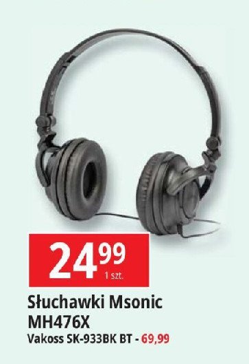 Słuchawki mh-476x Msonic promocja w Leclerc