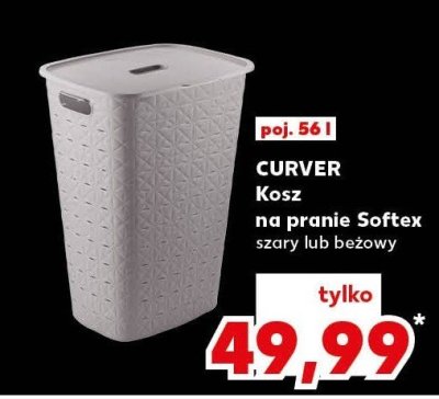 Kosz na pranie Softex szary lub beżowy promocja w Kaufland