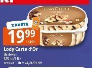 Lody Carte d'Or Unilever 900ml promocja w Leclerc
