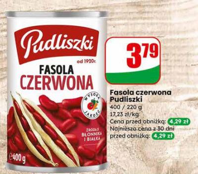 Fasola czerwona Pudliszki promocja w Dino