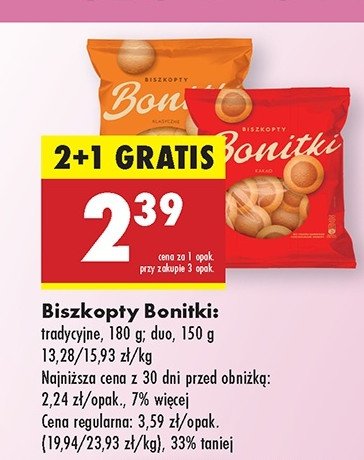 Biszkopty duo Bonitki promocja w Biedronka