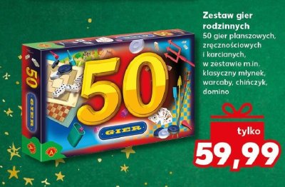Zestaw gier rodzinnych - 50 gier planszowych, i karcianych promocja w Kaufland