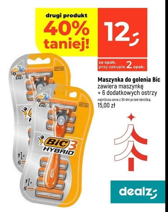 Maszynka do golenia + 6 wkładów Bic 3 hybrid promocja w Dealz