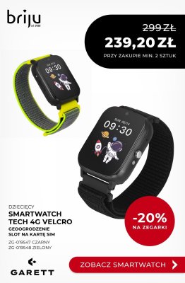 Zegarek Smartwatch TECH 4G VELCRO Zielony ZG-019548 promocja w Briju