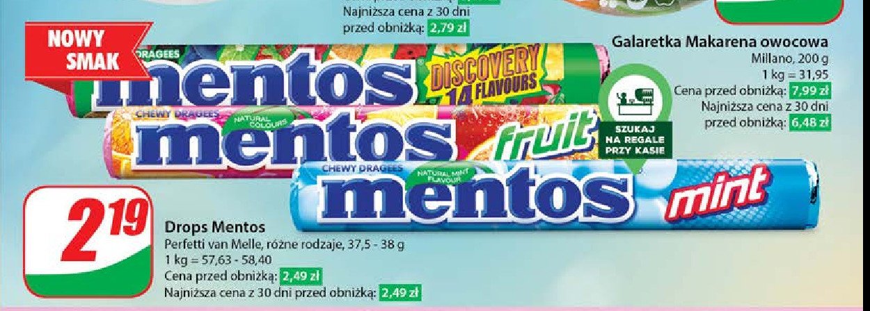 Dropsy discovery Mentos classic promocja