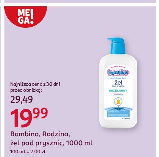 Żel pod prysznic Bambino rodzina promocja w Rossmann