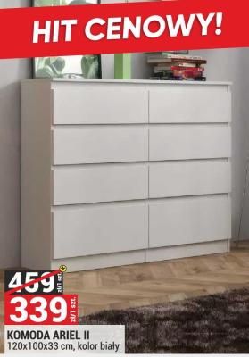 Komoda ARIEL II 120x100x33 cm, kolor biały promocja w Merkury Market