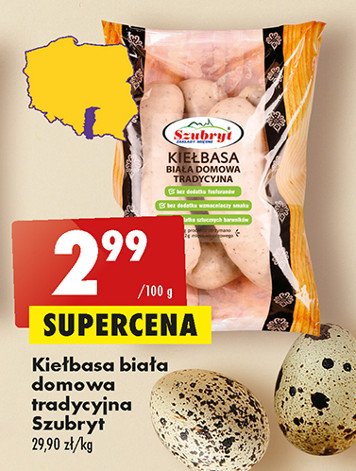 Kiełbasa biała domowa tradycyjna Szubryt promocja