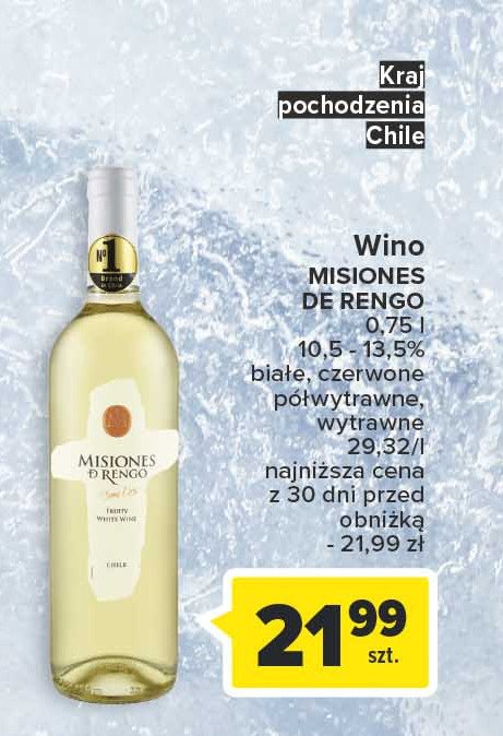 Wino Misiones de rengo chardonnay promocja