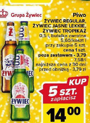 Piwo Żywiec jasny lekki grejpfruż promocja