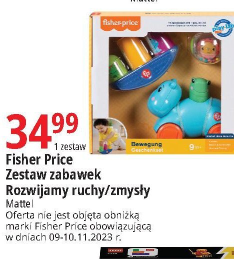 Zestaw rozwijamy zmys艂y Fisher-price promocja