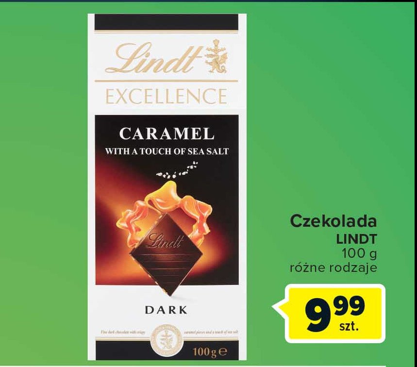 Czekolada caramel with a touch of sea salt Lindt excellence promocja
