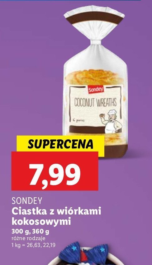 Ciastka kokosowe Sondey promocja