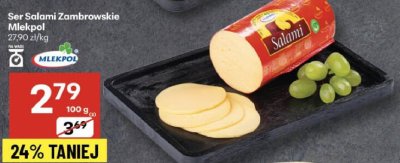 Ser Salami Zambrowskie Mlekpol promocja w Delikatesy Centrum