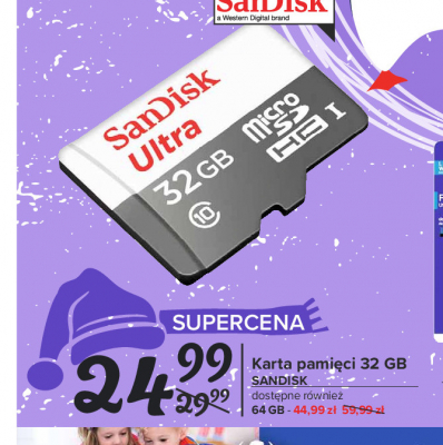 Karta pamięci micro sd 64 gb Sandisk promocja