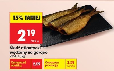 Śledź atlantycki wędzony na gorąco promocja w Biedronka