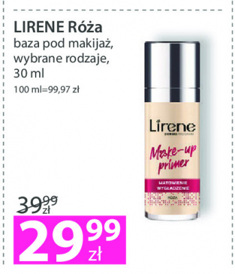 Baza pod makija偶 matowienie wyg艂adzenie Lirene make-up primer promocja
