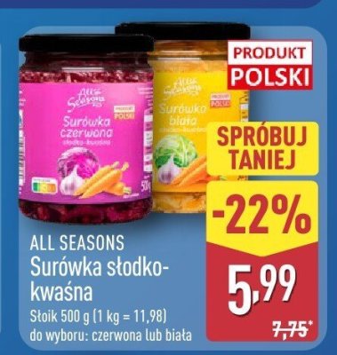 Surówka słodko-kwaśna czerwona promocja w Aldi