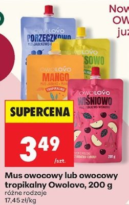 Mus owocowy Owolovo promocja w Biedronka