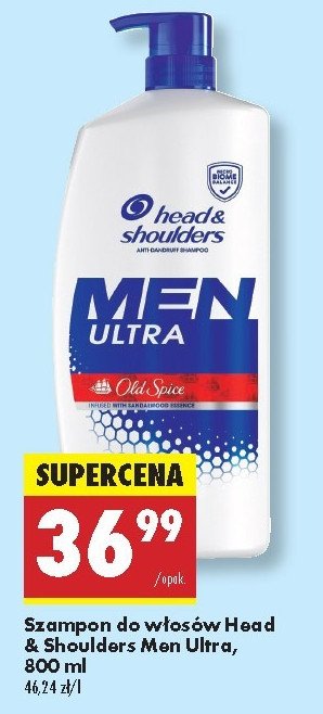 Szampon do włosów men ultra old spice Head&shoulders promocja w Biedronka