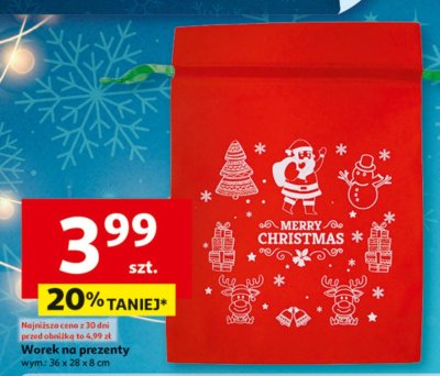 Worek na prezenty promocja w Auchan
