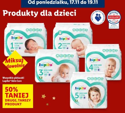 Pieluszki Lupilu Skin Care 1 promocja w Lidl