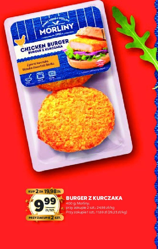 Burger panierowany z kurczaka Morliny promocja