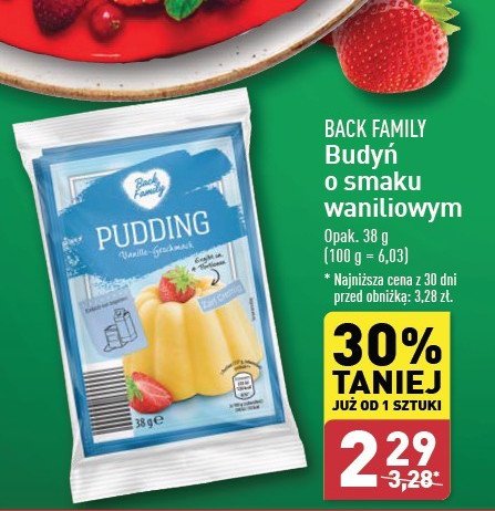 Pudding BACK FAMILY promocja