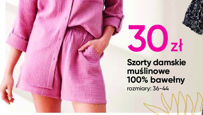 Szorty damskie muślinowe 36-44 promocja