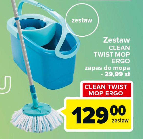 Zestaw do sprzątania clean and twist mop Leifheit promocja