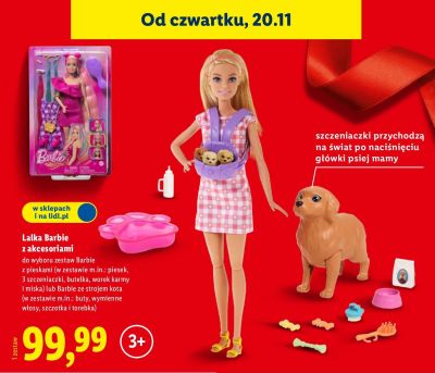 Lalka barbie z akcesoriami basenowymi Mattel promocja w Lidl