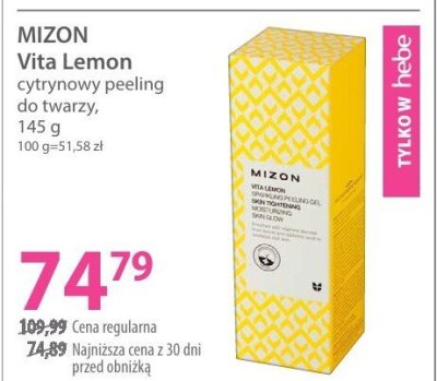 Peeling MIZON Vita Lemon cytrynowy peeling do twarzy promocja w Hebe
