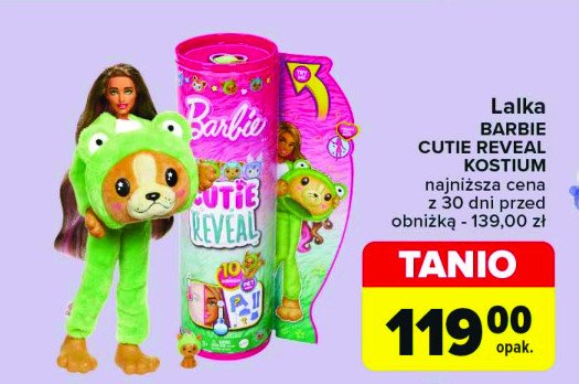 Lalka barbie cutie reveal kostiumy Mattel promocja