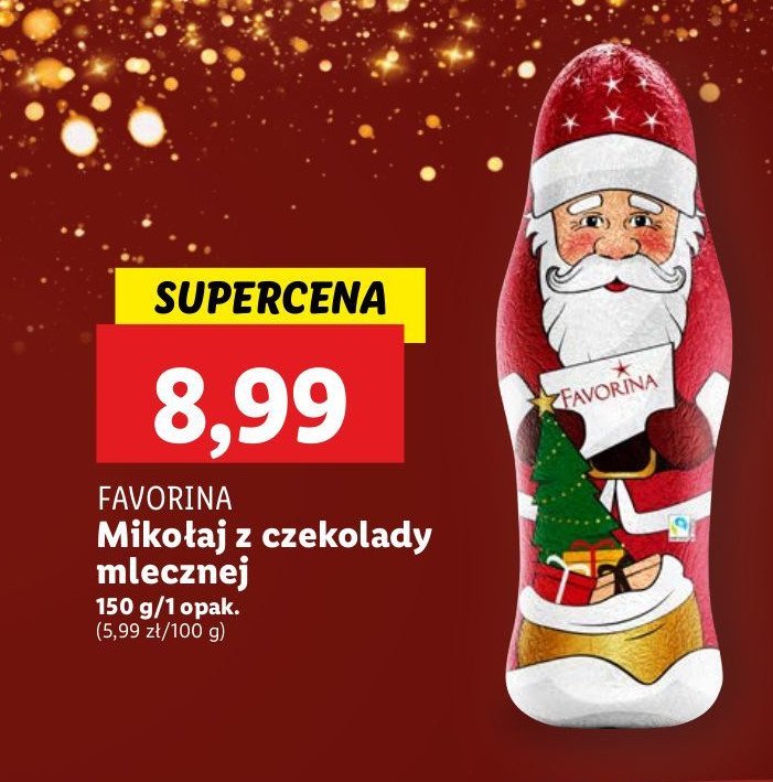 Mikołaj z czekolay Favorina promocja