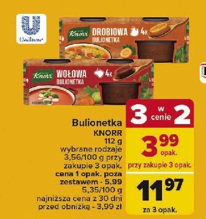 Bulionetka wołowa Knorr promocja