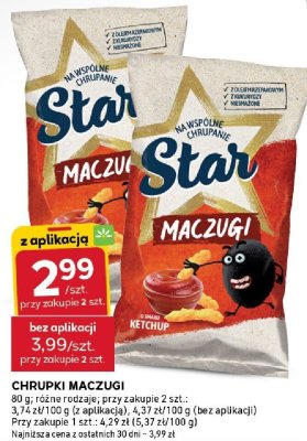 Chipsy maczugi, różne rodzaje Star promocja w Stokrotka