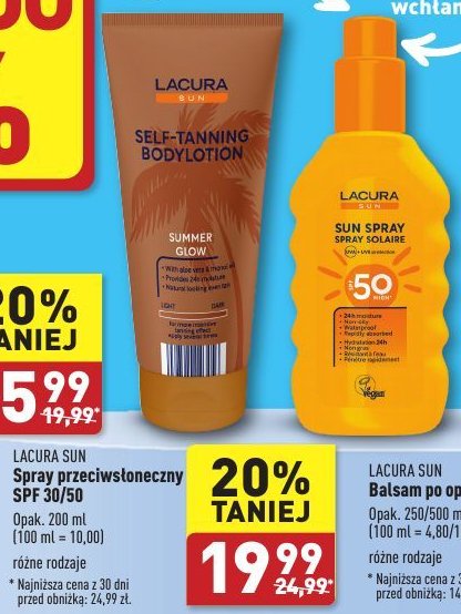 Spray przeciwsłoneczny spf 50 Lacura sun promocja