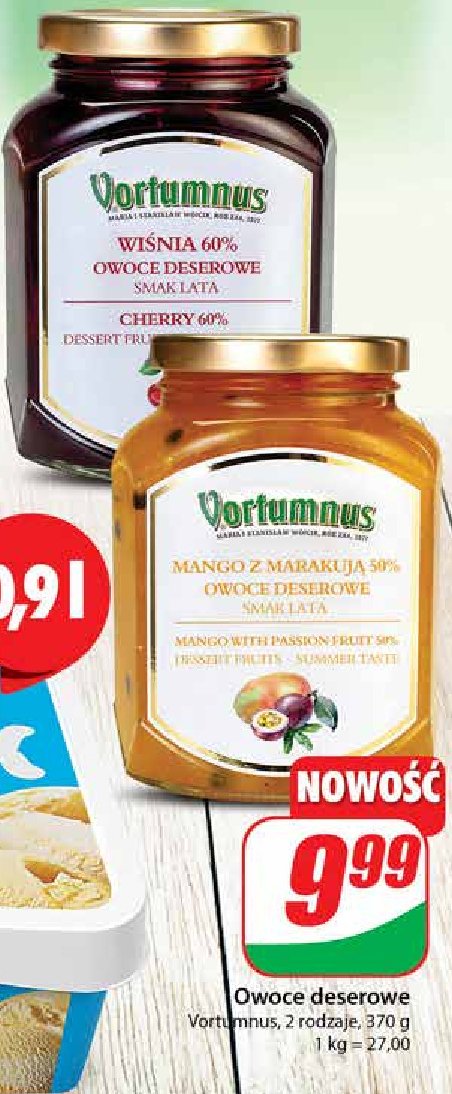 Owoce deserowe mango-marakuja Vortumnus promocja