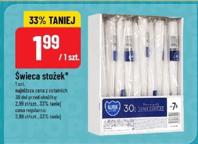 Świeca stożek Aura promocja w POLOmarket